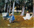 Claude Monet Gemälde am Rande eines Waldes John Singer Sargent